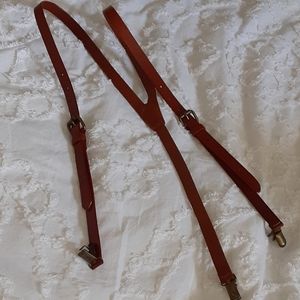 Reddish brown suspenders